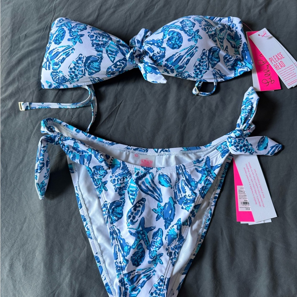 Lilly Pulitzer Resort White Shell Collector TOP SIZE 12 & BOTTOM 10